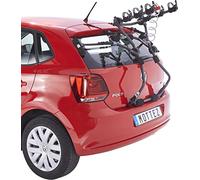 Mottez A016P3 Fahrradträger für Heckklappe, zur Befestigung auf Dachträgern oder Relingträger, für 3 Fahrräder mit Diebstahlsicherung, Schwarz