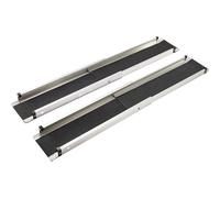 Mottez Auffahrrampe mit Anti-Rutsch Beschichtung, 3-fach verstellbar, Länge bis 1220 mm