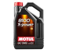 Motul 106144/74 Motor Schmieröl 8100 X-POWER 10W60 5 L, Brown