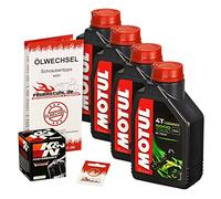 Motul 10W-40 Öl + K&N Ölfilter für BMW K1, 88-93, K589 - Ölwechselset inkl. Motoröl, Filter, Dichtring