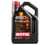 Motul 8100 X-Cess 5W40 Motorenöl, Ganzjahresöl mit hoher HTHS-Viskosität, 5 l - Kanister