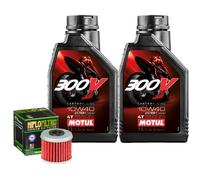 Motul 300V 10W40 Ölwechselkit Mit Filter Für HM MOTO 450 CRM-F X IE 2007>2009
