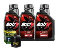 Motul 300V 10W40 Ölwechselset Für Kawasaki Z300 ER300 2014 Bis 2018