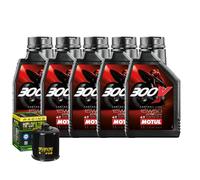 Motul 300V 15W50 Ölwechselkit Für Kawasaki ZX-14 Ninja ZX1400 2006-2011