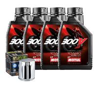 Motul 300V Ölwechsel 10W40 Für Harley Davidson FXDWG Dyna Wide Glide 07-17