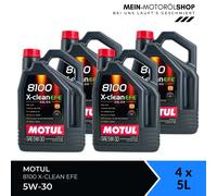 5l Motul 8100 X-clean Efe 5w-30 Öl 107206 Bmw Ll 04 Acea C2 C3 Dexos 2 102269