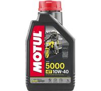Motul 5000 4T 10W40 Motorenöl, Hochleistungsmotorenöl für Motorräder im normalen Alltagsgebrauch, 1000 ml - Kanister