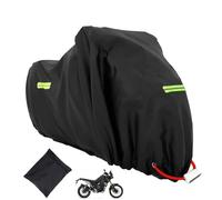 MOZMY Motorrad Abdeckplane Outdoor, Motorrad Abdeckung wasserdichte, UV-Beständiges 210D Oxford Motorradplane für den Außenbereich, Motorradgarage Plane mit Verschlussösen(265x105x133cm)