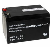AGM Zyklen-Batterie für Reha-Technik, Boote, Wohnmobile 12V 15Ah MP15-12C Akku