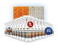 MRM CHEMICALS - Rostumwandler & Rostentferner Spray 18 x 1L - Für Metall, Stahl & Gusseisen - Rostschutz & Korrosionsschutz mit Phosphorsäure - Auto, Boot, Schiff, Fahrradkette, Werkzeug