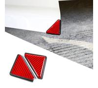 MSMDG 2 Stück Auto Tür Ecke Anti-Scratch Abdeckung für Toyota AYGO Citroen C1, Selbstklebende Aufkleber Türkantenschutz Türschoner,B/Red