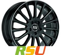 MSW MSW 30 gloss black diamond lip 7.5x18" ET44 LK5 112 ML 73.1 Alufelgen 18 ...