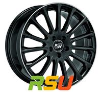 MSW MSW 30 gloss black diamond lip 9.5x19" ET45 LK5 112 ML 73.1 Alufelgen 19 ...