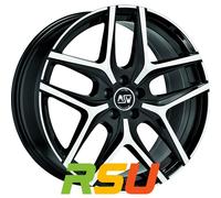 MSW MSW 40 gloss black full polished 8x19" ET48 LK5 120 ML 65.06 Alufelgen 19...