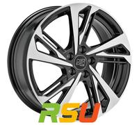 MSW MSW 60 gloss black full polished 7x17" ET46 LK5 112 ML 57.1 Alufelgen 17 ...