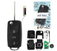 MT-KEY Funk Schlüssel 434MHZ 1J0959753AH ID48 kompatibel mit VW Bora 1J Golf 4 Polo Passat B5 Beetle Skoda Fabia I Octavia I Superb I Seat Leon I