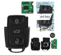 MT-KEY Funk Schlüssel Sender 434MHZ kompatibel mit VW Bora 1J Golf IV Polo 9N Beetle 9C Seat Leon 1M Toledo Skoda Fabia I Octavia Superb 1J0959753DA