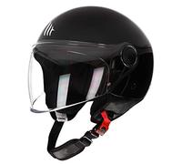 MT Street Jet-Helm · Motorrad-Helm Roller-Helm Scooter-Helm Bobber Mofa-Helm Chopper Retro Cruiser Vintage Pilot Biker ECE 22.05 (Schwarz, M)