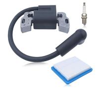 Mtanlo 593872 Zündspule für 593381, 799582, 798534 Rasenmäher Motor 08P502, 09P602, Zündkerze + Ölschlauch + Luftfilter + Universalventil, Ersatz 14-853-49-S