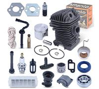 Mtanlo Kolbenzylinder für Stihl Ms250 Ms230 025 023 Motor, 42,5 mm Zylinder, Kolben mit Stift, Clip, Deckel unten, Nadellager 1123 020 1209 1123 021 2500
