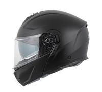 MTR K-4 Evo Klapphelm, als Jethelm & Integralhelm ECE 22.06 Geprüft, Motorradhelm mit Sonnenvisier, Mopedhelm mit Komfort-Innenfutter, Motorradhelm Herren & Damen, Matt Schwarz, XL