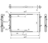MTR Kühler Wasserkühler für VW Caddy II Kasten 1.9 SDI Seat Ibiza 1.4i Cordoba