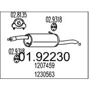 MTS 01.92230 Endschalldämpfer für FORD FUSION (JU)