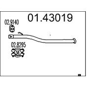MTS Abgasrohr 01.43019 für BERLINGO CITROËN Endschalldämpfer PEUGEOT PARTNER 4x4