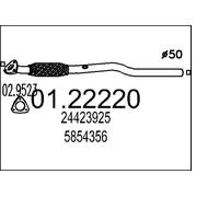 MTS 01.22220 Abgasrohr
