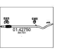 MTS 01.42750 Abgasrohr