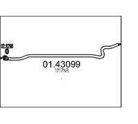MTS Abgasrohr 0143099 vorne für PEUGEOT