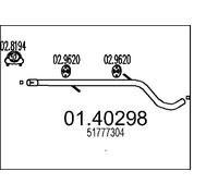 MTS Abgasrohr vorne für FIAT 01.40298