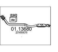 MTS 01.13680 Abgasrohr Auspuffrohr Vorne 1460mm 8,78kg