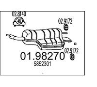 MTS Endschalldämpfer für OPEL 01.98270