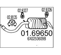 MTS 01.69650 Endschalldämpfer