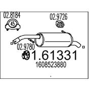 MTS 01.61331 Endschalldämpfer
