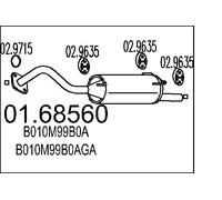 MTS Endschalldämpfer Schalldämpfer für Nissan Micra II 1.0i 16V 1.4i 01.68560