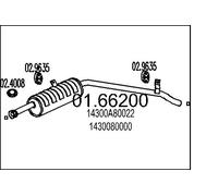 MTS Endschalldämpfer Schalldämpfer für Suzuki Samurai SJ 410 Cabrio 01.66200