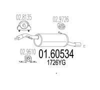 MTS Endtopf Neu für Citroen C3 I 1.4 16V C2 JM 1.4 + 16V Auspuff