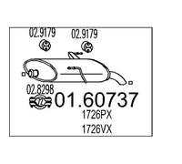 MTS Endtopf Neu für Peugeot 206 SW 1.6HDI 110 2.0HDI Auspuff Schalldämpfer
