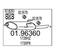 MTS Endtopf Neu für Peugeot 406 Break 1.8 16 V 1.8 BI Fuel 1.8 Auspuff