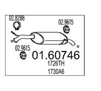 MTS 01.60746 Endschalldämpfer