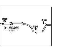 MTS Mittelschalldämpfer 0150459 für Ford