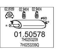 MTS 01.50578 Mittelschalldämpfer
