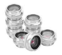 MUCKLILY Ölstandanzeiger Aluminium G1/2 Außengewinde 8 Stück Sichtfenster für Luftkompressoren Pumpen und Kompressortanks Ölstandsanzeiger für Werkstattausrüstung