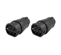 Mucshim 2X EVSE J1772 Adapter Typ 1 Auf Typ 2 Steckdose Fahrzeug Auto EV Ladegerät Stecker IEC 62196 Adapter für Autos Fahrzeug