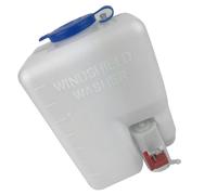 MUELODSIC 12v 1,5l Scheibenwaschflüssigkeitsbehälter Satz mit Pumpe Schlauch und Düsen Scheibenwaschanlage für SUV Limousine LKW Geländewagen Weiß