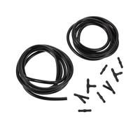 MUELODSIC 2 Sätze Windscreen Washer Schlauch mit Gummischlauch Verbinder und Geraden Anschlüssen Flexibel für Auto Scheibenwaschanlage Einfache Installation Langlebig und Sicher