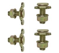 MULTIBROS 4er Pack Stud Fitting Double 3/8" - Airline Doppel-Endbeschlag für Zurrschienen | Hochwertiger Verzinkter Stahl | Sicheres Ladungssicherungssystem für Aero-Zurrschienen | Robust & Belastbar