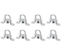 MULTIBROS 8 Stück Planenösen rund mit Feder 27mm | Zurrösen & Planenbefestigung für Anhänger, Bordwand, Deichsel & Wände | Robuste Ösen aus Metall für Planen & Abdeckungen